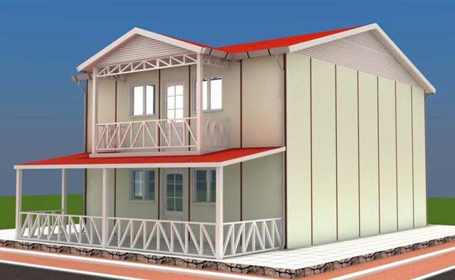 148 metrekare iki katlı prefabrik ev